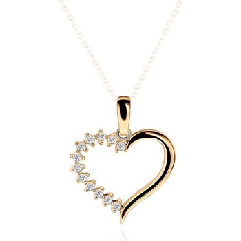 SAVICKI Висулка със сърце savicki: жълто злато, цирконий