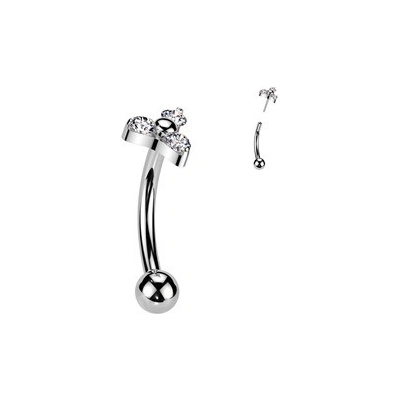 Šperky4U PUSH IN piercing k do obočí TITAN TIT1399-1208