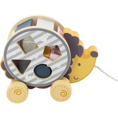 Viga Toys Дървена играчка за дърпане Таралеж и Сортер, PolarB, Viga (44025)