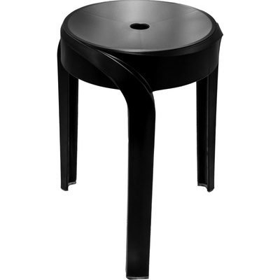 Ridder STAN koupelnová stolička, průměr 30cm, černá A176110