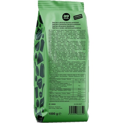 AG FOODS AG PRO Red tea s příchutí červený pomeranč 1000 g