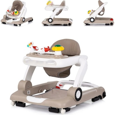 Chipolino chodítko Little Explorer 4 v 1 chodítko s hudbou a brzdami béžové