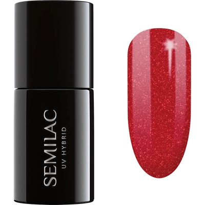 Semilac gel lak 025 Glitter Red 7 ml