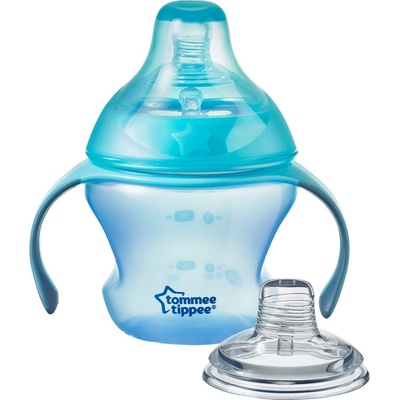 Tommee Tippee přechodový hrnek se savičkou a pítkem modrý 150 ml ...