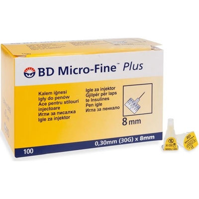 BD Micro-Fine PLUS Injekčné ihly 0,30 x 8 mm 100 ks