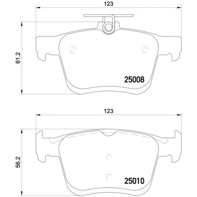 BREMBO Sada brzdových platničiek kotúčovej brzdy P85125