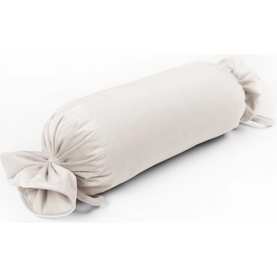 Biante Zamatový vankúš valec bonbon Velvet Prémium SVP-024 Krémovo biely 15x40