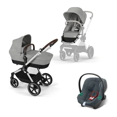 cybex GOLD Stone systém 3 v 1 Eos Lux + autosedačka Aton B2 Grey 2023