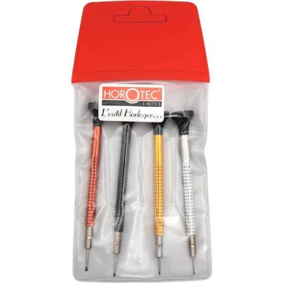 Horotec Комплект отвертки за часовникари Horotec MSA01.020-F, 4 бр. 0.60-1.20мм