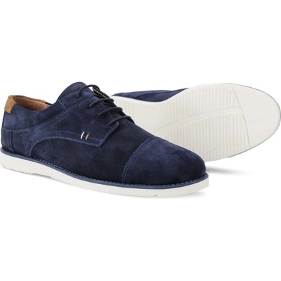 GERARDINO Мъжки обувки от естествен велур - Тъмносини 3010 (1042_Тъмносин)