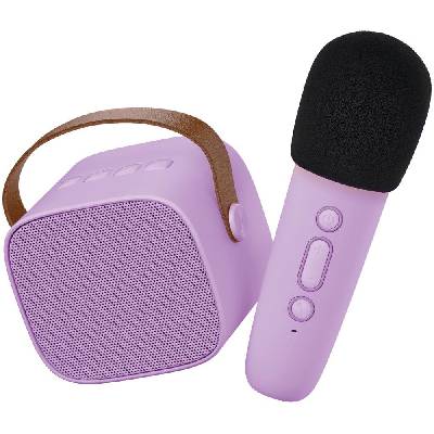 Lalarma LALAR-SPEAKBLMICH-PURPLE Bluetooth Karaoke set fialový