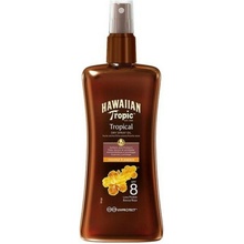 Hawaiian Tropic Protective voděodolný ochranný suchý olej na opalování Coconut and Papaya SPF8 200 ml