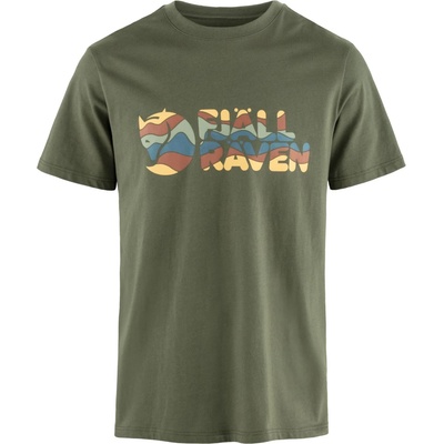 Fjällräven Мъжка тениска Fjällräven Multicolor Logo T-Shirt - Laurel Green - размер XXL (216-6075-0415)