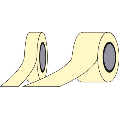 Vyznačovacia páska, luminiscenčná, ISO 7010, fólia 25 m x 100 mm