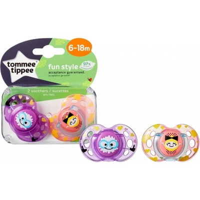 Tommee Tippee Šidítko C2N Silikon Fun růžová 2 ks – Zbozi.Blesk.cz