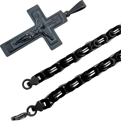 HARAHU Мъжко колие re-38739 - Черно / 60см kp38739 (re-38739)