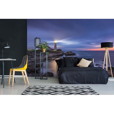 DIMEX ART Самозалепваща се флизелинова фототапета звезди над фара 375 x 250 см