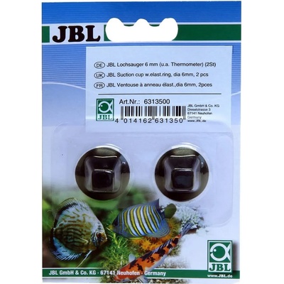 JBL - Гумени държачи за засмукване, закрепване на термометри в аквариуми и терариуми, 2 броя