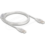 Delock Кабел Delock USB-A мъжко - USB-A мъжко 1.5 m, прозрачен (DELOCK-83888) - pcbuild
