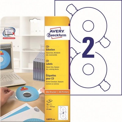 Avery Zweckform 25 listů, A4, bílé L6015-25