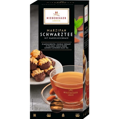 Niederegger černý čaj s příchutí marcipánu 43,75 g