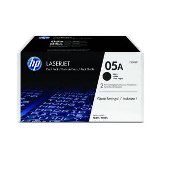 HP 05A 2-pack Black Original LaserJet Toner Cartridges тонер касета 2 броя Оригинал Черен (CE505D) (CE505D)