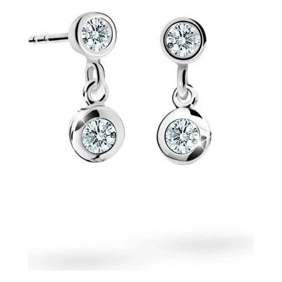 Danfil detské náušnice C1537 z bieleho zlata white puzeta