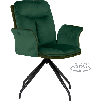 Carmen Трапезен стол marlow - тъмнозелен bf 2 (3532336_3)