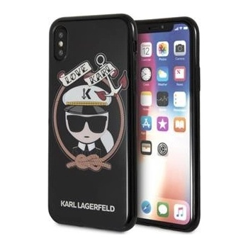 Púzdro Karl Lagerfeld Karl Sailor TPU Case iPhone X čierne