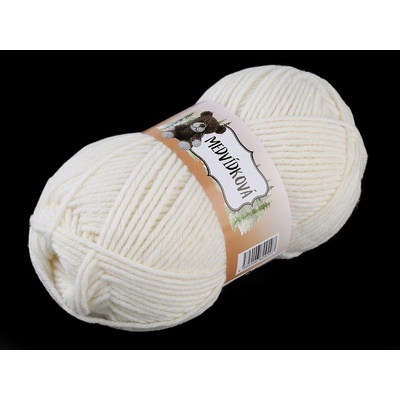 Pletací příze medvídková 100 g, střední, 1 (85008) béžová nejsv.