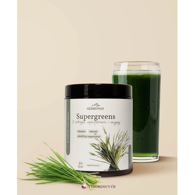 Herbs Energy Super Greens 5 zelených superpotravin + enzymy, 30 dávek