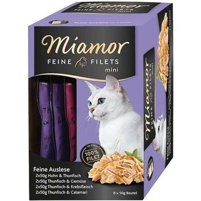 Miamor Feine Filets kuřecí maso a tuňák jelly 8 x 50 g