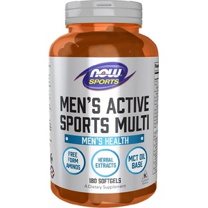 NOW NOW Men's Active Sports Multi, 180 Softgels