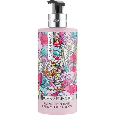 Vivian Gray Aroma Selection Raspberry & Rose mléko na ruce a tělo 400 ml
