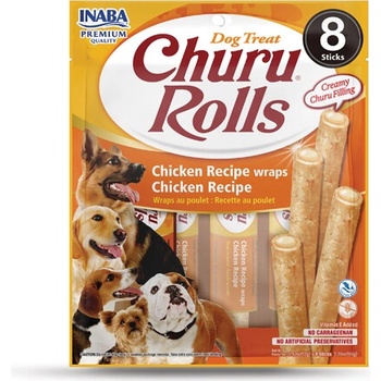 Churu Dog Rolls Chicken with Salmon wraps 8 x 12 g