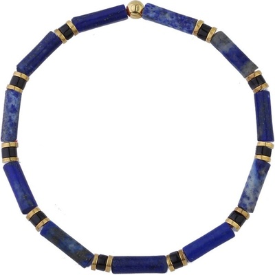 Manoki Luxusní pánský náramek Antonio Gold sodalit, onyx, hematit BA1234GN/23 23 cm Modrá