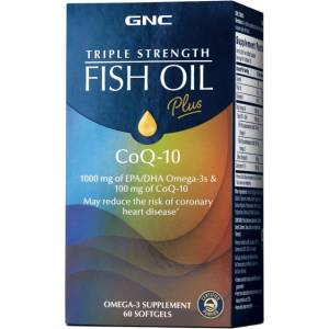 GNC Triple Strength Fish Oil + CoQ-10 [60 Гел капсули]