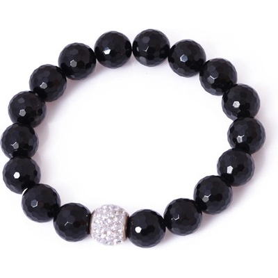 Zlatnictví Zlatíčko Navlíkací náramek s černými kameny 000.00013
