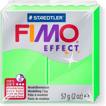 FIMO Полимерна глина Staedtler Fimo Effect, 57g, неон зелен 501 (21896-А-НЕОН ЗЕЛЕН)