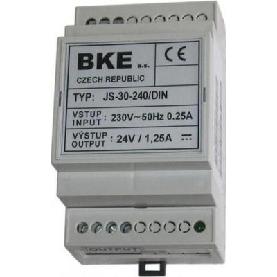 Napájecí zdroj na DIN lištu 24V DC 1,25A 30W - JS-30-240/DIN