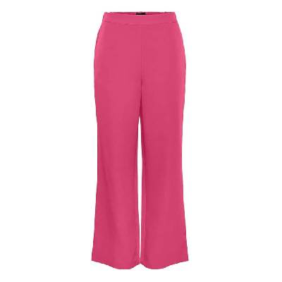 Панталони Pieces Bossy Wide Leg Fit high waist pants - Pink (Hot Pink)