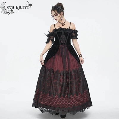 Devil fashion дамска рокля DEVIL FASHION - Black and Red Gothic - ESKT04502