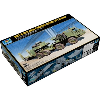 Trumpeter BAZ-6403 with ChMZAP-9990-071 trailer 1:35