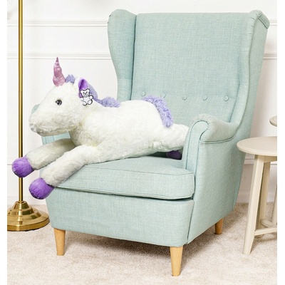 Dear Bear Plyšový jednorožec Unicorn 100 cm - biely