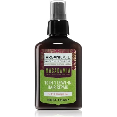 Arganicare Macadamia 10 In 1 Leave-In Hair Repair pre suché a poškodené vlasy 150 ml