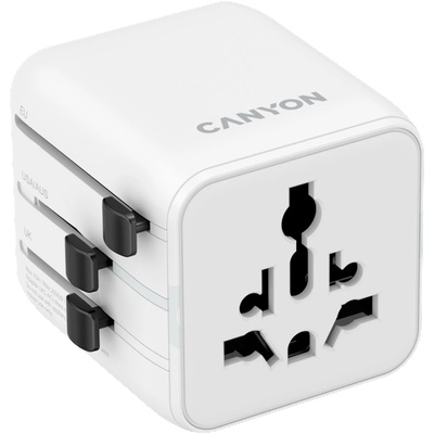 CANYON Универсален адаптер за пътуване CANYON OnTour One, EU/UK/US/AUS White (CNS-TA1005W)