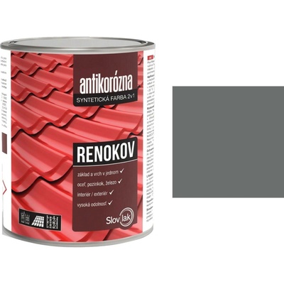 Renokov antikorozní barva na kov 2v1 10kg Antracit