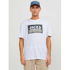 JACK & JONES Тениска jcologan tee ss crew neck ss24