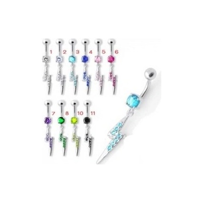 Piercingate piercing do pupíku blesk PBV00535 čirá