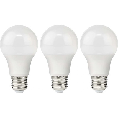 Nedis LBE27A601P3 LED žárovka, E27, A60, 220V, 4,9W, teplá bílá, 470lm, 2700K, matná, 3ks LBE27A601P3
